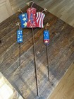 4th Of July Patriotic Sign Set Of 3  For Lawn Metal See Pictures