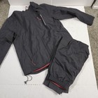 Athletech Men Size Large 2 Piece Black Track Jacket   Pants Set Suit