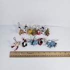 12 Hand Painted Miniature Wooden Ornaments Various Figures Giraffe Zebra Camel
