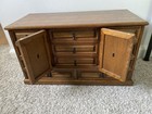 Vtg Farrington Wood Jewelry Chest Mcm Mele Antique Guildhall Furniture Model Lrg