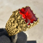 Natural Red Ruby 14k Yellow Gold Man s Ring For Wadding Engagement Gift Ring