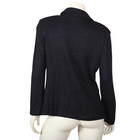 St John Size 14 Black Santana Knit Blazer Sweater Jacket - Hole At The Back