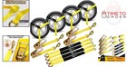 2x144 Car Tie Down Straps Heavy Duty 10000lbs Break Capacity 4 Pack