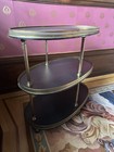 Elegant English Regency  Style 3 Tier  Tea Cart Or Bar Cart 