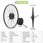 48v 500w Front Hub Motor Electric Bike Conversion Kit For 20    26  700c Wheel    