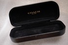 Authentic Coach New York Black Hard Clamshell Eyeglasses Case Only Felt Interior