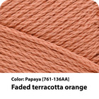  3 Pack  Lion Brand Yarn 761-136aa 24 7 Cotton   Yarn  Papaya