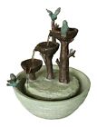 12  H Bird Bath Fountain Indoor Tabletop Water Fountain Home Decor Ornament