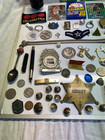 Junk Drawer Lot Vintage Military Pins Patch Buttons Cards Knife Zippo Badge Coin