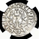 Crusaders  Cilician Armenia  Levon I  1198-1219  Silver Tram  Ngc Au58