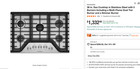 New Kitchenaid 36  Stainless Steel Gas Cooktop W  5 Sealed Burners Kcgs356ess