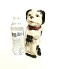 Staffordshire Standing Begging Black White Dog Ceramic Figurine 9  Large