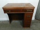 1960s Vtg Storage Sideboard Sewing Midcentury Design Desk Lift Top Table Cabinet