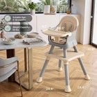 8 In 1 Baby High Chair  Convertible Feeding Chair  Khaki