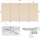 4 Panel Room Divider  6 Ft Tall Folding Privacy Screen Room Dividers  Freestandi