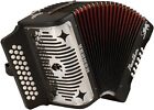Matte Black Hohner Diatonic Accordion - 3 Rows  31 Treble   12 Bass Buttons