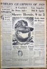 Best 1959 Display Newspaper Los Angeles Dodgers Win Baseball World Series V Chic