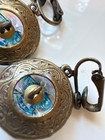 Grandmother   s Buttons Vintage Earrings Czech Art Glass Man In The Moon Clip-on