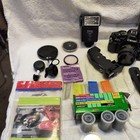 Vintage Cannon Ae-1 Manual 50mm Lens Camera With Soligor 200m Macro Lens