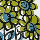 Mcm Vtg Flower Power Glass Ice Bucket Retro Starlyte Blue Green Floral Groovy