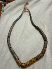 Vintage African Trade Beads Necklace Venetian Millefiori Glass Fancy Eye Bead St