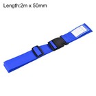 Luggage Strap Suitcase Belt W Buckle 2mx5cm Travel Bag Packing Dark Blue 2pcs