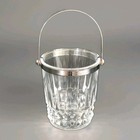 Vintage Mid-century Cristal D arques De Cut Lead Crystal Ice Bucket France 5 25 