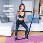 Portable Resistance Bands Bar Set 210lbs Tikaton Full Body Workout Equipment Kit