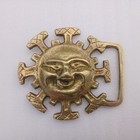 Sun Face Solid Brass Vintage Belt Buckle