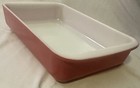 Pyrex 231 Flamingo Pink Baking Dish 1 5 Qt 11 5  Handles Vintage Ovenware