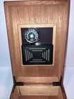 Cigar Humidor  Megacra Leather Surface Cedar Wood Lined Humidor Hygrometer New