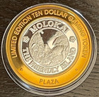 Plaza Hotel Casino  10 Silver Strike Token 2005 Molokai Friendly Island New Case