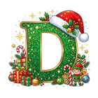 Christmas Letters  - T Shirt Iron On  Heat Transfer - Merry Christmas - Santa -