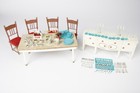 Marx Dining Room Set Vintage Dollhouse Furniture 100  Piece Set 1965  rare 