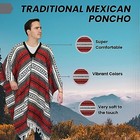  Traditional Mexican Baja Poncho Men And Women Authentic Gaban One Size Red
