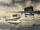 Albert K Murray Us Navy  uss Nautilus  Print  28  X 22   paper 