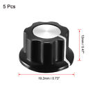 5pcs Speaker Control Knob Amplifier Knob Black For 6 4mm Dia Shaft Potentiometer