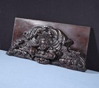22  Antique French Crest pediment crown In Solid Walnut Wood With Angel face