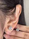 1 83ct Round Natural Diamond Stud Earrings   14k White Gold   Screwback