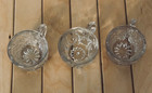 3 Vintage Tiny Miniature 1-1 4    Dollhouse Coffee Or Tea Crystal Cups