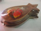 Vintage Wood Pineapple Bowl Dish Hawaii Tiki Decor Lot Of 4