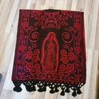 Our Lady Guadalupe Virgen Maria Poncho   Acrylic Poncho   One Size    Red