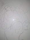 Isaac Maimon Original Sketch Drawing Signed Matted Framed