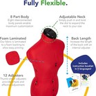 Adjustable Dress Form Poppy S-m  us Dress Size 4-12 part Female Sewing Mannequin