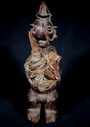 African Art Tribal - Wood Figurine Yaka Ethnic Statue - Drc - 25 Cms