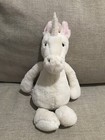 Jellycat London Bashful Unicorn Stuffed Animal Toy Plush White W  Pink 12  Med