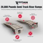 Titan Ramps Aluminum Semi Truck Riser Ramps With 20 000 Pound Capacity  Silver