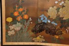 Japanese Vtg 4 Panel Folding Screen Asian Byobu Painted Chinese 71x36 Asian Atq 