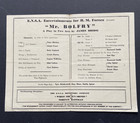 1945 Ww2 British Army Ensa Calcutta India Garrison Theatre -mr Bolfry-