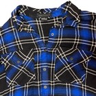 Women   s Sanctuary Blue black white Plaid Button-down Shirt Long Sleeve Size L